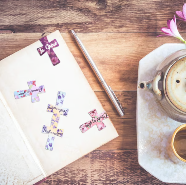 📖16 τεμάχια μαγνητικοί σταυροί σελιδοδείκτες δώρα για μελέτη της Βίβλου, αναγνώστες, δασκάλους, μαθητές🌸✝️